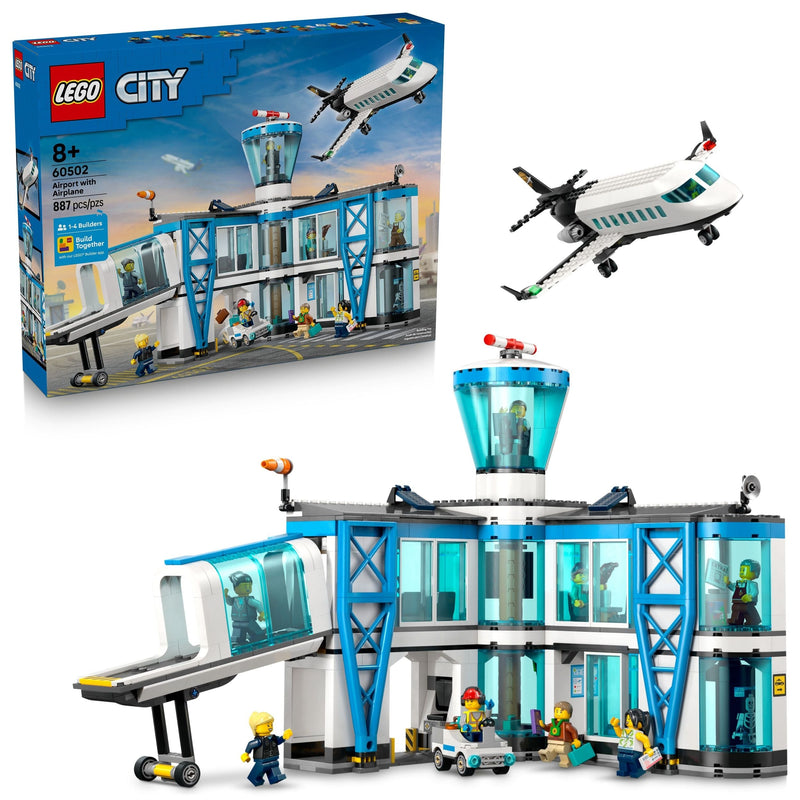 LEGO City Airport With Airplane Building Set - 60502, 887-pcs, Ages 8+ G2