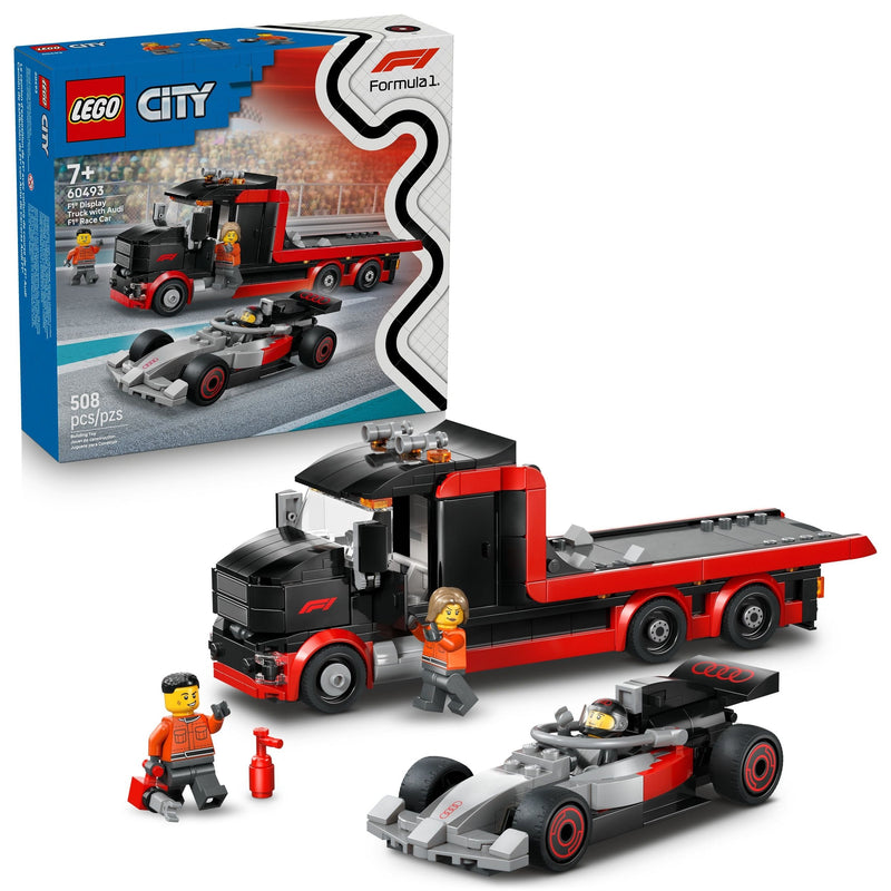 LEGO City F1 Display Truck with Audi F1 Race Car - 60493, 508-pc, Ages 7+ F3