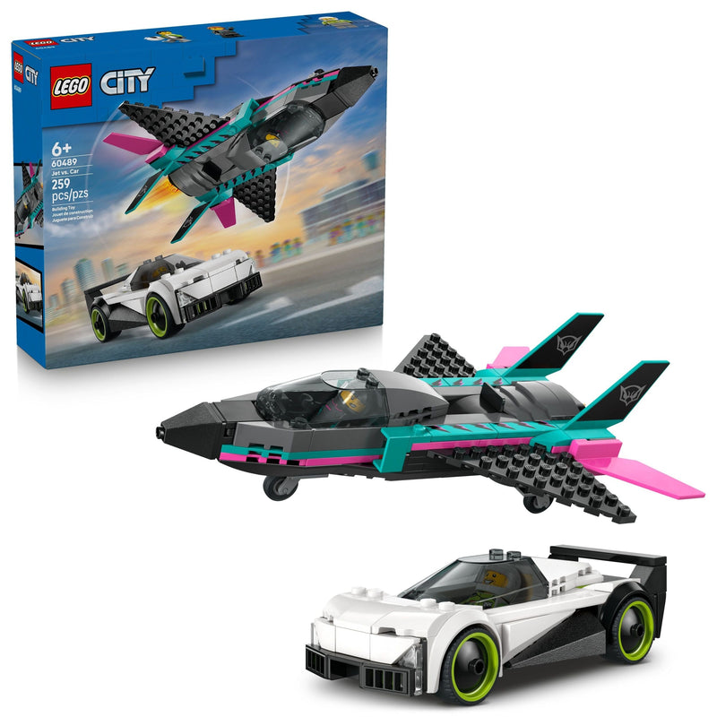 LEGO City Jet Vs. Car Building Set - 60480, 259-pcs, Ages 6+ U1