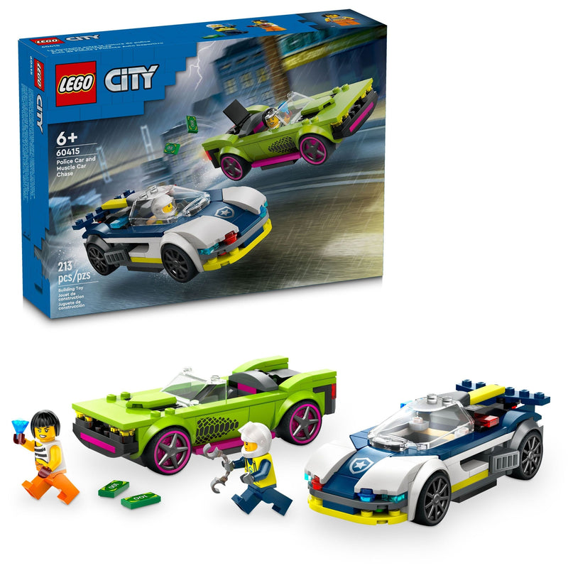 LEGO City Police Car and Muscle Car Chase - 60415, 213-pcs, Ages 6+ K9