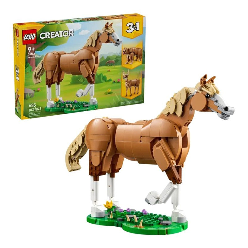 LEGO Creator 3-in-1 Beautiful Horse - 31166, 685-pcs, Ages 9+ W6