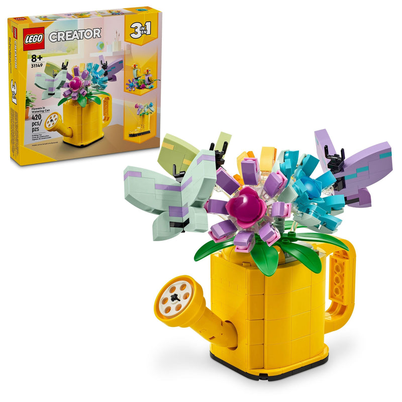 LEGO Creator 3-in-1 Flowers in Watering Can - 31149, 420-pcs, Ages 8+ X5
