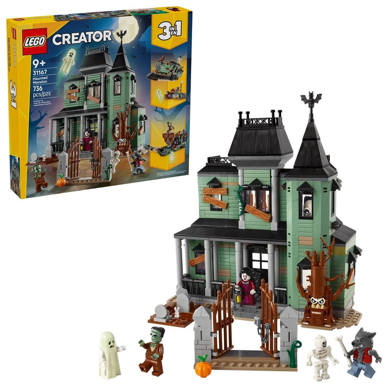 LEGO Creator 3-in-1 Haunted Mansion - 31167, 736-pcs, Ages 9+ N3
