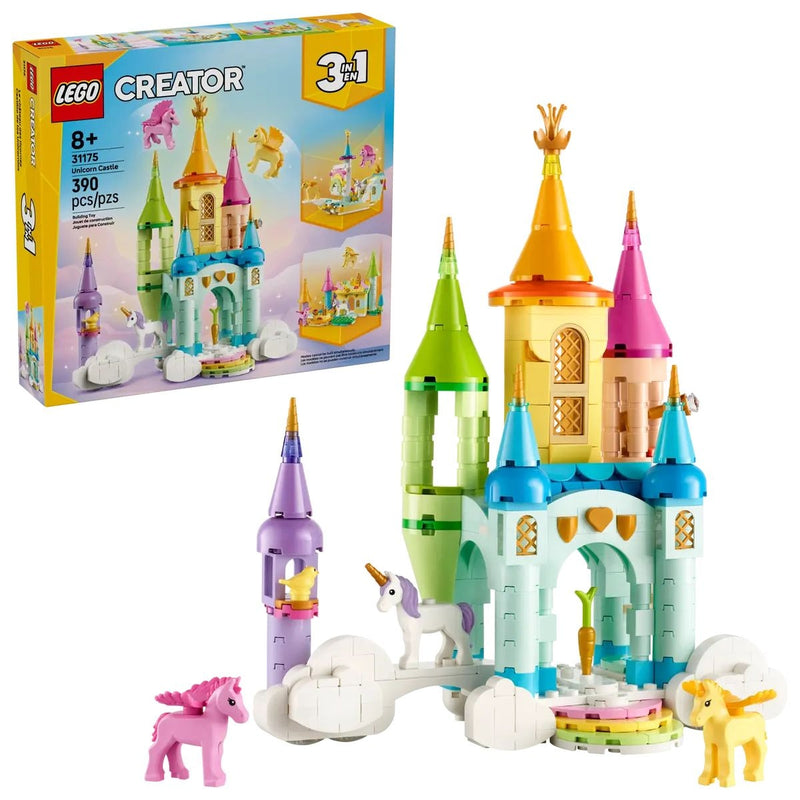 LEGO Creator 3-in-1 Unicorn Castle - 31175, 390-pcs, Ages 8+ W7
