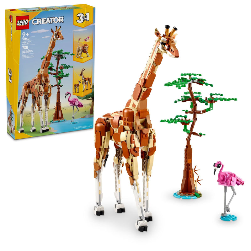LEGO Creator 3-in-1 Wild Safari Animals - 31150, 780-pcs, Ages 9+ G5