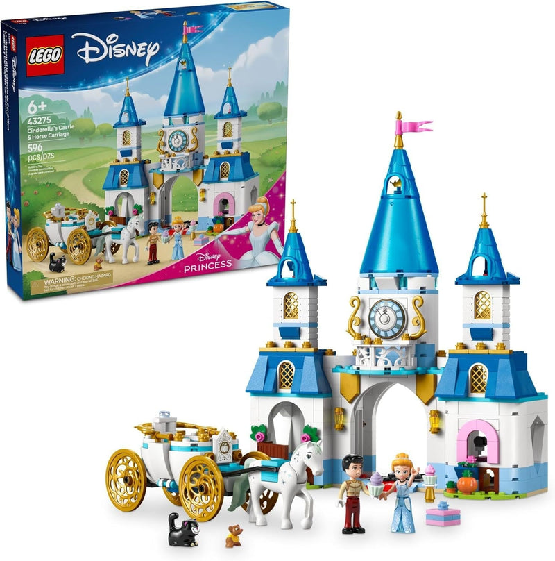 LEGO Disney Cinderella's Castle & Horse Carriage - 43275, 596-pcs, Ages 6+ G5