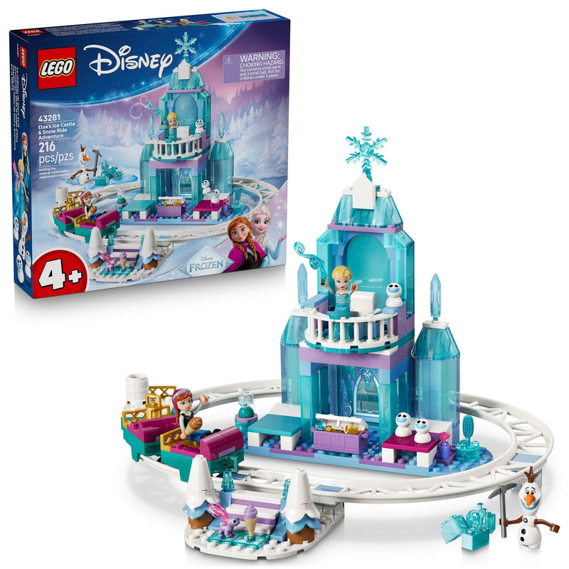 LEGO Disney Frozen Elsa's Ice Castle & Snow Ride Adventure Building Set - 43281, 216-pcs, Ages 4+ T0