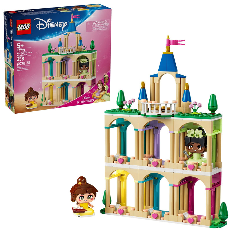 LEGO Disney Princess Mini Belle & Tiana with Castle Toy Building Set - 43291, 358-pcs, Ages 5+ Y6