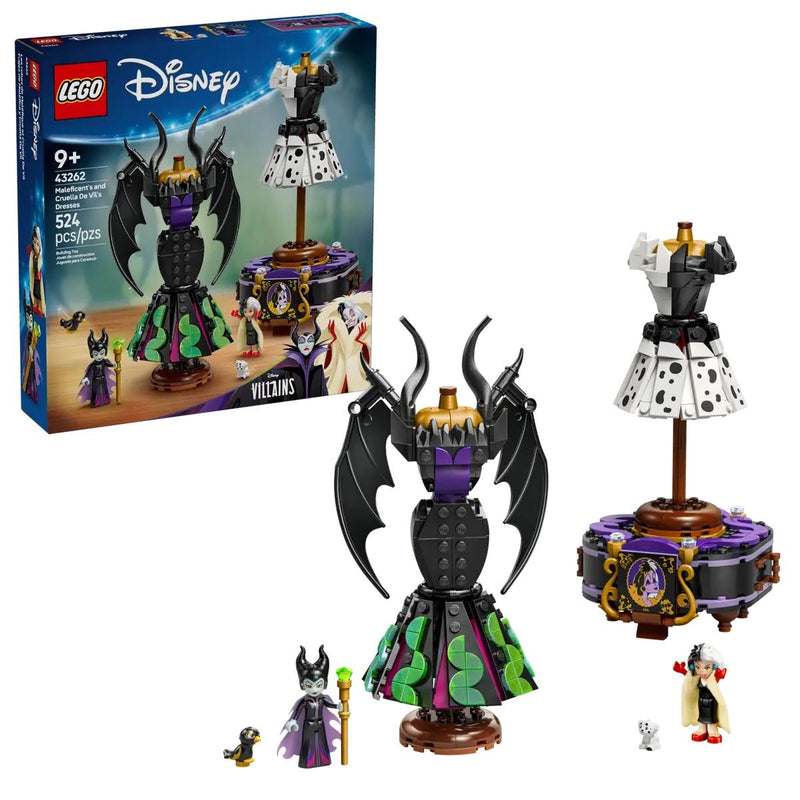 LEGO Disney Villains Maleficent’s and Cruella De Vil’s Dresses - 43262, 524-pcs, Ages 9+ K5