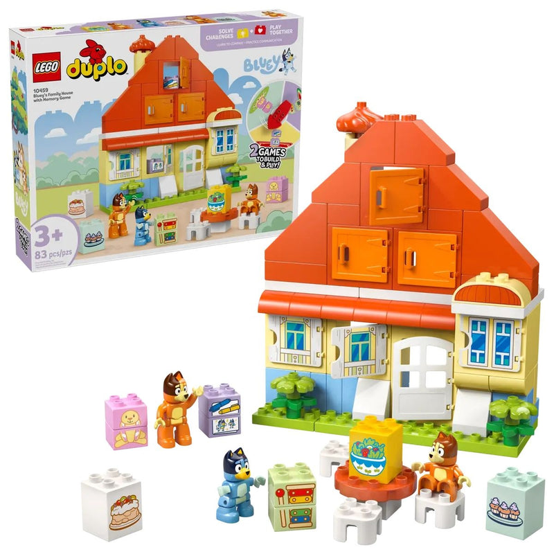 LEGO Duplo Bluey's Family House with Memory Game - 10459, 83-pcs, Ages 3+ R3