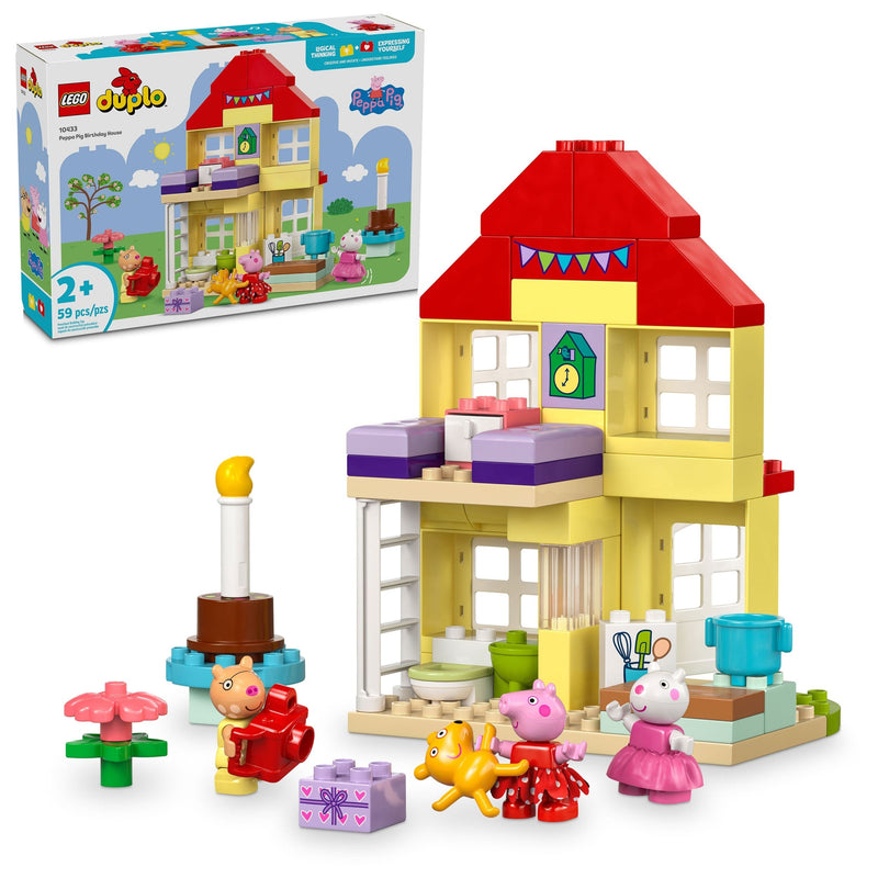LEGO DUPLO Peppa Pig Birthday House Preschool Building Toy Set, 59-pc V1