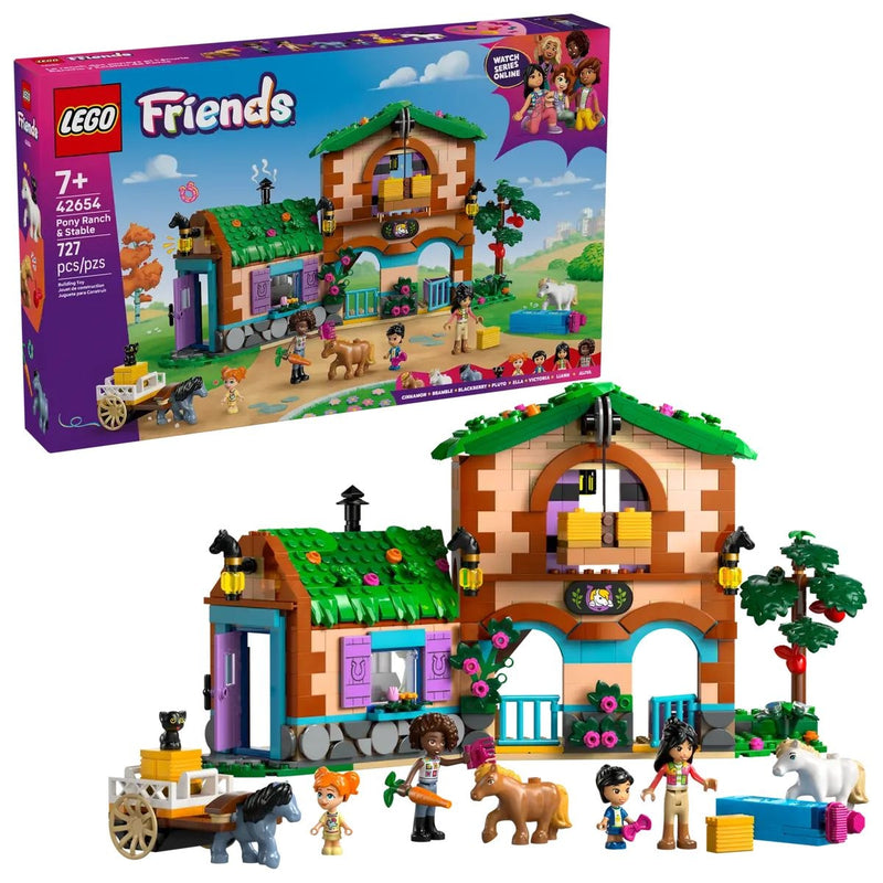 LEGO Friends 42654 Pony Ranch and Stable for Ages 7+, 727-pc D6