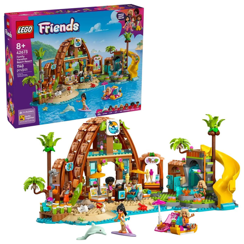 LEGO Friends 42673 Family Vacation Beach Resort for Ages 8+, 1140-pc U6