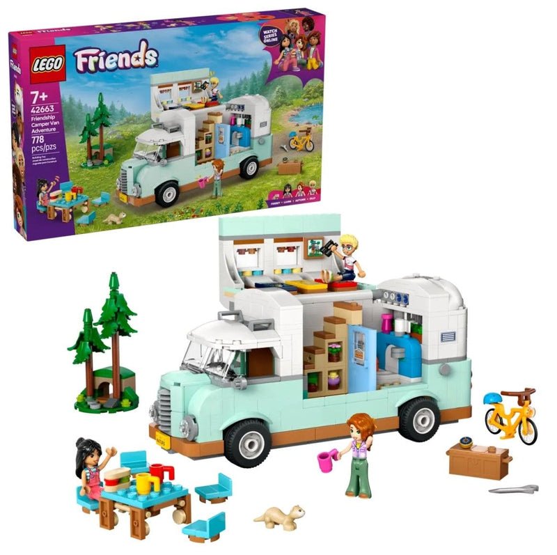 LEGO Friends Friendship Camper Van Adventure Set - 42663, 778-pcs, Ages 7+ J3