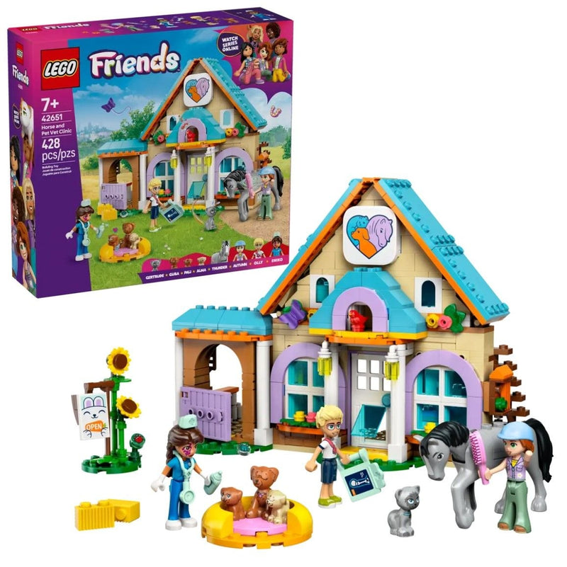 LEGO Friends Horse and Pet Vet Clinic Set - 42651, 428-pcs, Ages 7+ Y5