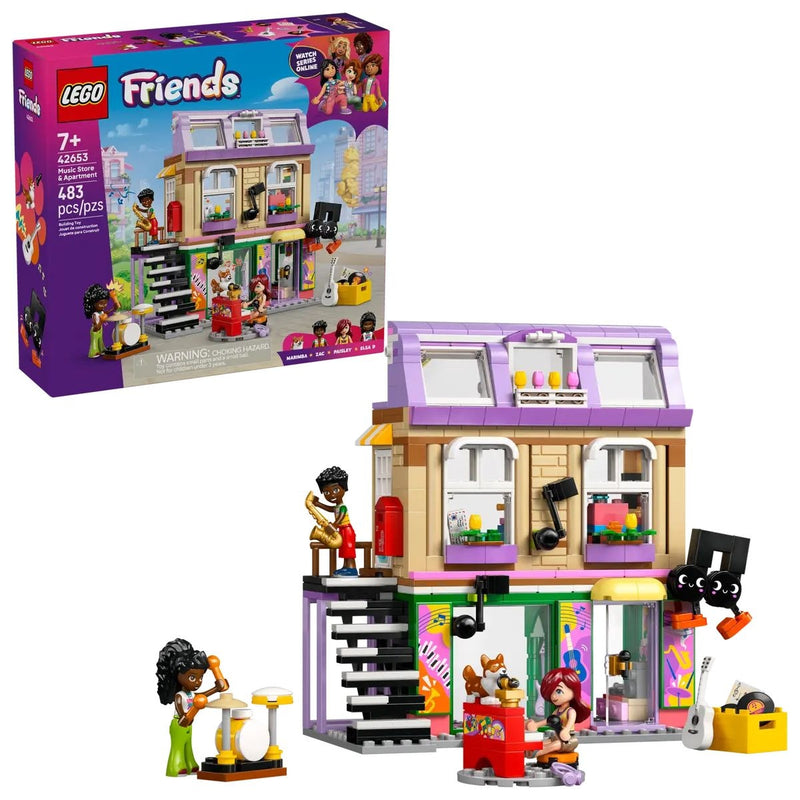 LEGO Friends Music Store & Apartment - 42653, 483-pcs, Ages 7+ G2