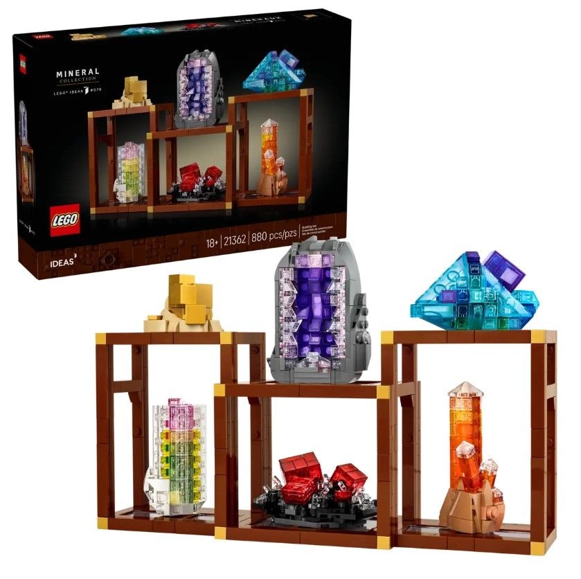 LEGO Ideas 21362 Mineral Collection for Ages 18+, 880-pc
