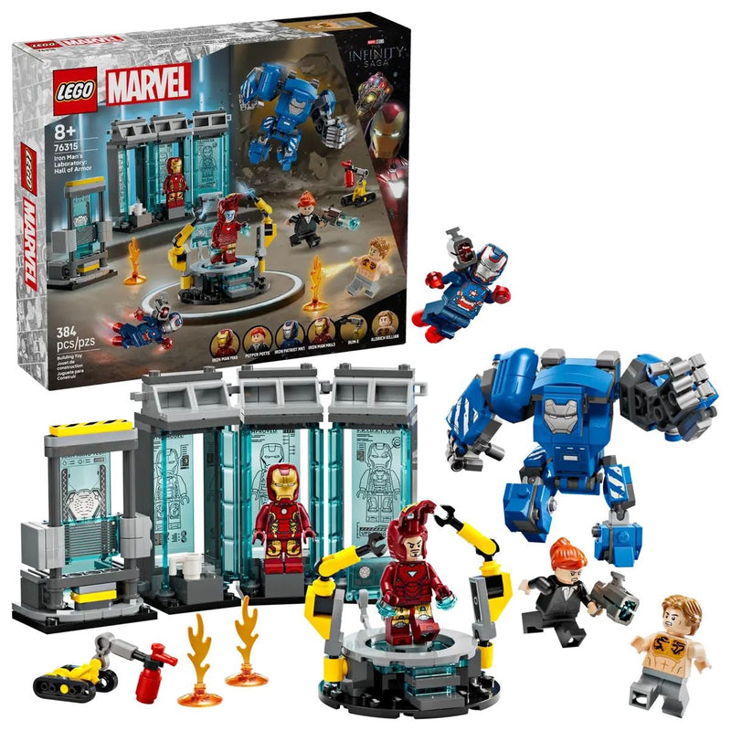 LEGO Marvel 76315 Iron Man's Laboratory: Hall of Armor, 384-pc R5