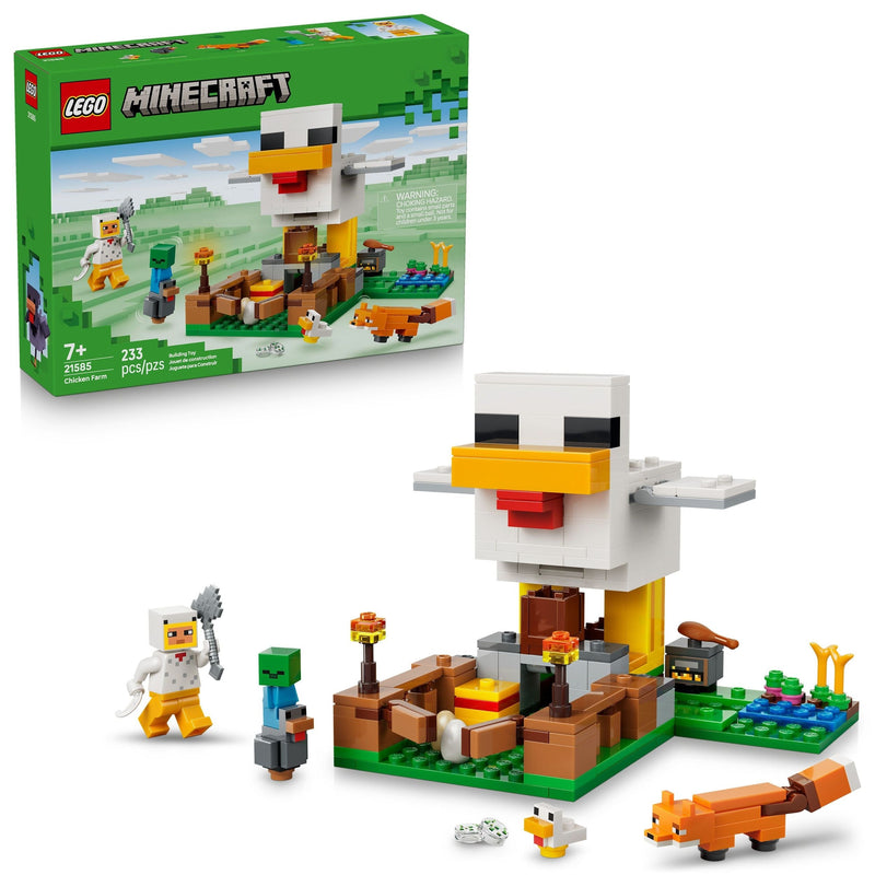 LEGO Minecraft Chicken Farm Toy Building Set - 21585, 233-pcs, Ages 7+ K8