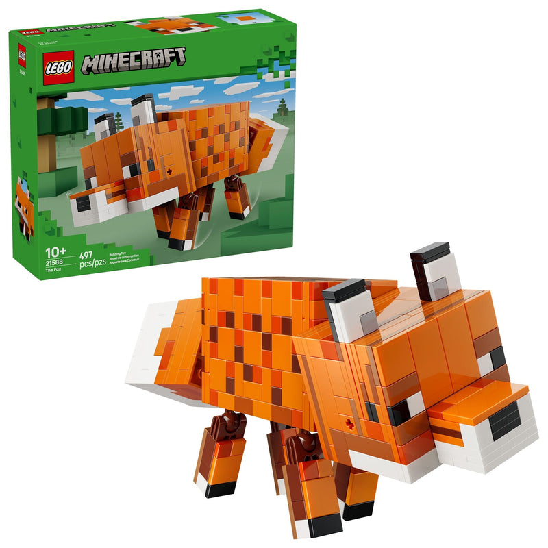 LEGO Minecraft The Fox Toy Building Set - 21588, 497-pcs, Ages 10+ C9