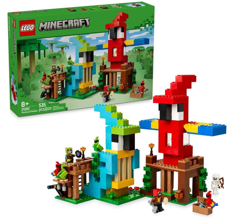 LEGO Minecraft The Parrot Houses Building Toy - 21282, 535-pcs, Ages 8+ V7