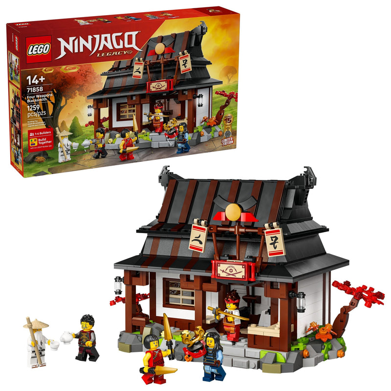 LEGO Ninjago Four Weapons Blacksmith 15th Anniversary - 71858, 1259-pcs, Ages 14+ O6