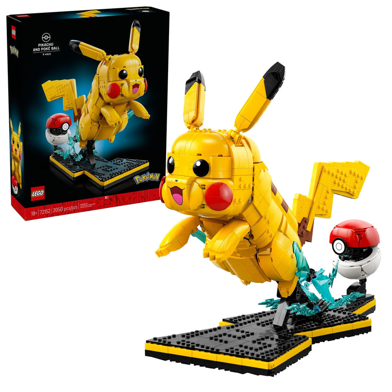 LEGO Pokémon Pikachu and Poké Ball - 72152, 2050-pcs, Ages 18+ H9