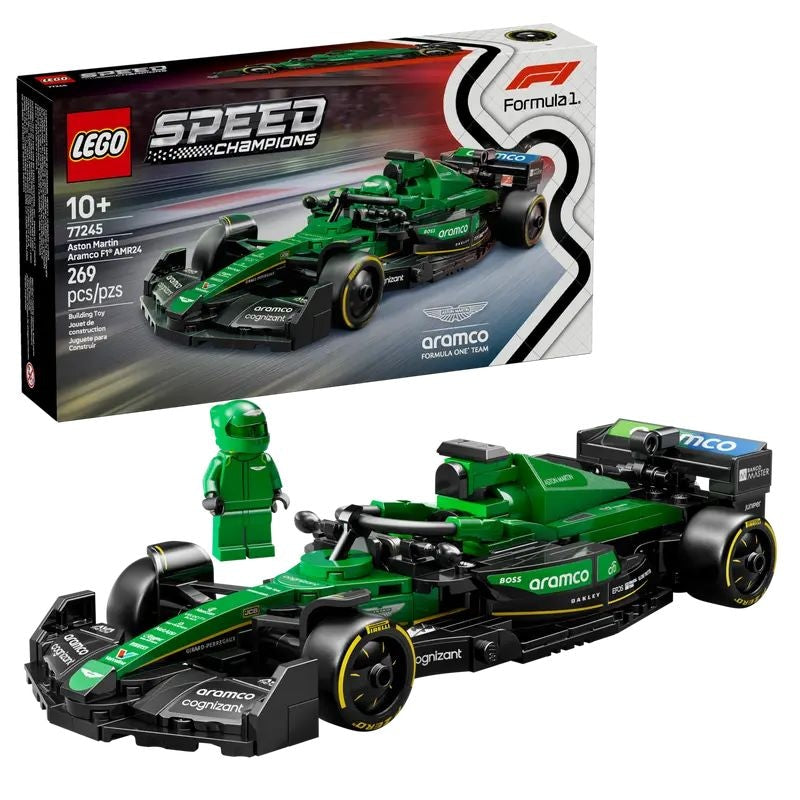 LEGO Speed Champions Aston Martin Aramco AMR24 F1 Race Car - 77245, 269-pcs, Ages 10+ T4