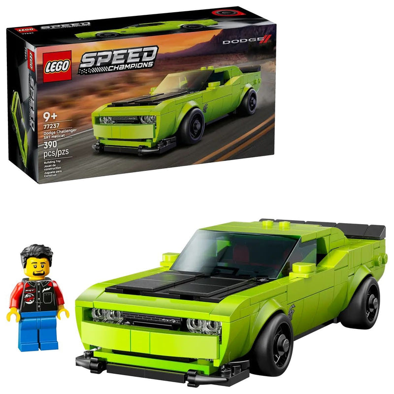 LEGO Speed Champions Dodge Challenger SRT Hellcat Sports Car - 77237, 390-pcs, Ages 9+ F1