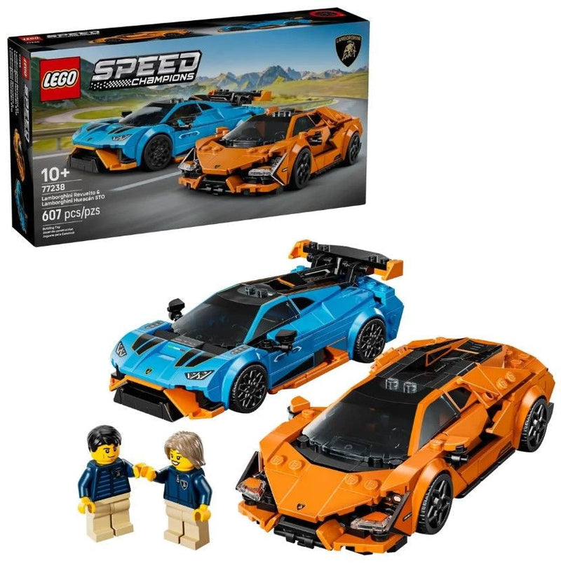 LEGO Speed Champions Lamborghini Revuelto & Huracán STO - 77238, 607-pcs, Ages 10+ T0