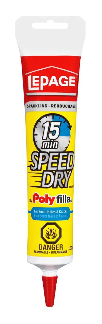 LePage Polyfilla 15-Minute Speed Dry Spackling, Fills Small Holes & Cracks, White, 162-mL I6