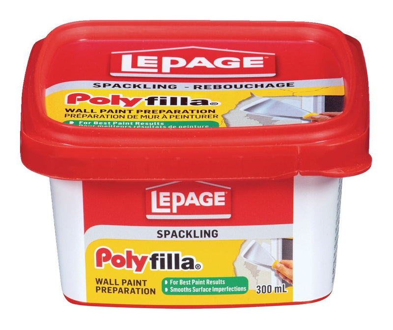 LePage Polyfilla Wall Paint Preparation Spackling, Hole/Crack Repair Filler, White N9