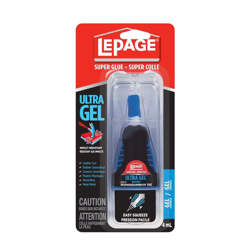 LePage Ultra Gel Super Glue Adhesive, Bonds Plastic/Metal/Wood/Rubber/Ceramic/Glass, 4-mL Q2