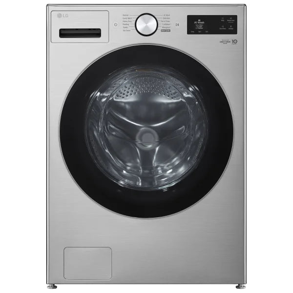 LG 27 in. 5.8 cu ft. Graphite Steel Front Load Washer with AI DD and TurboWash M2