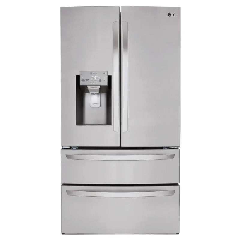 LG 36 in. 28 cu. ft. Stainless-steel French Door Refrigerator with Smudge-resistant Finish and SmartThinQ Wi-Fi S5