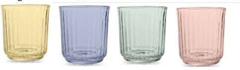 LIBBEY Panello Mixed Colour Rocks Glass Set, 4-pk P3