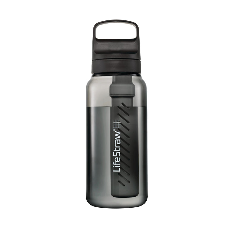 LifeStraw GO Series Water Bottle, 1-L, Black F6