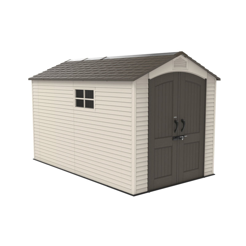 Lifetime Lockable Steel Shed, Beige, 7 x 12 -ft P6