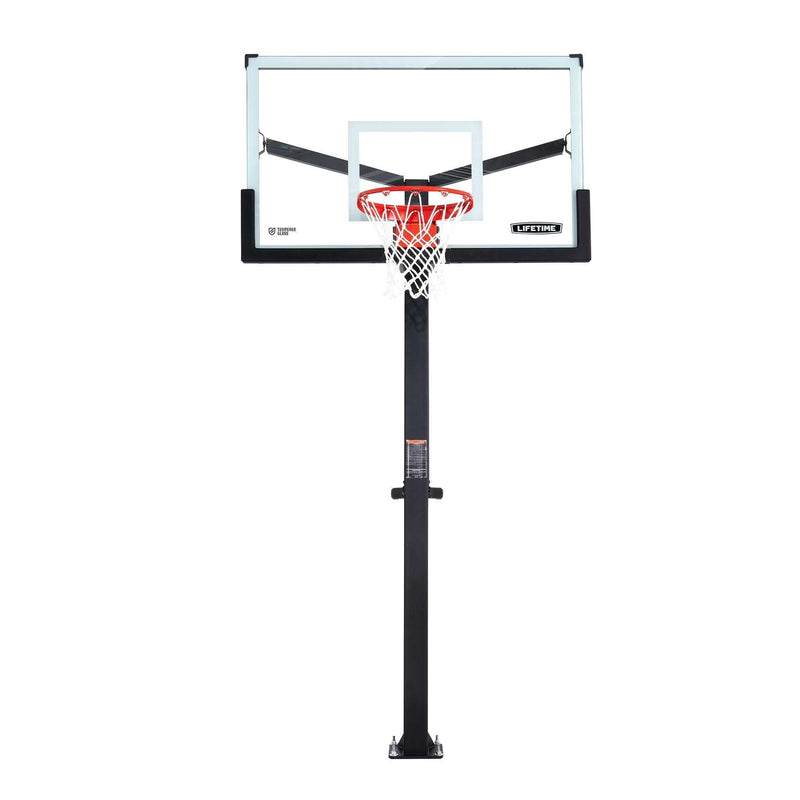 Lifetime Mommoth Bolt Down Basketball Hoop with 60-in Tempered Glass K4