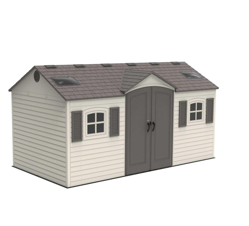 Lifetime Outdoor Storage Shed with Dual Side Entry, 15 x 8-ft P0