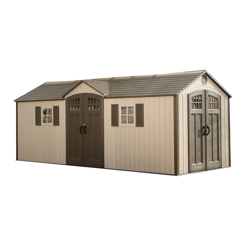 Lifetime Outdoor Storage Shed with Dual Side Entry, 20 x 8-ft K4
