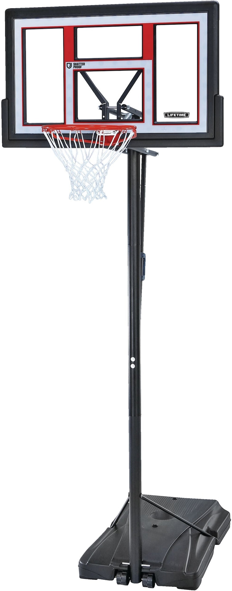 Lifetime Portable Adjustable Basketball Backboard, Hoop & Net System, 50-in E3