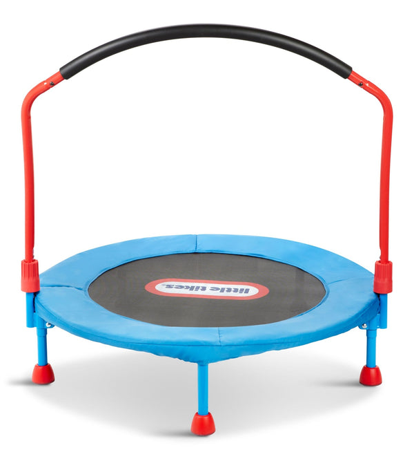 Little Tikes Outdoor/Indoor Portable Bounce Round Trampoline, 3-ft, Ages 3+, Blue W1