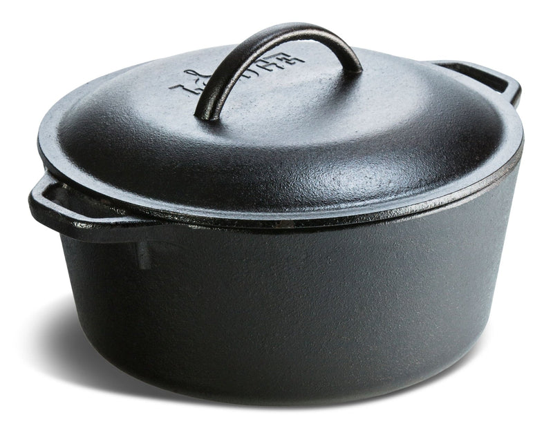 Lodge Seasoned Cast-Iron Dutch Oven, 5-qt M7