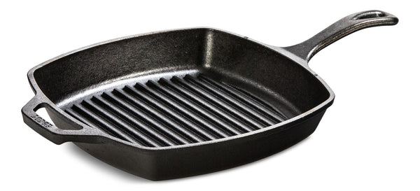 Lodge Seasoned Cast-Iron Grill Pan, 10.5-in (26 cm) Y4