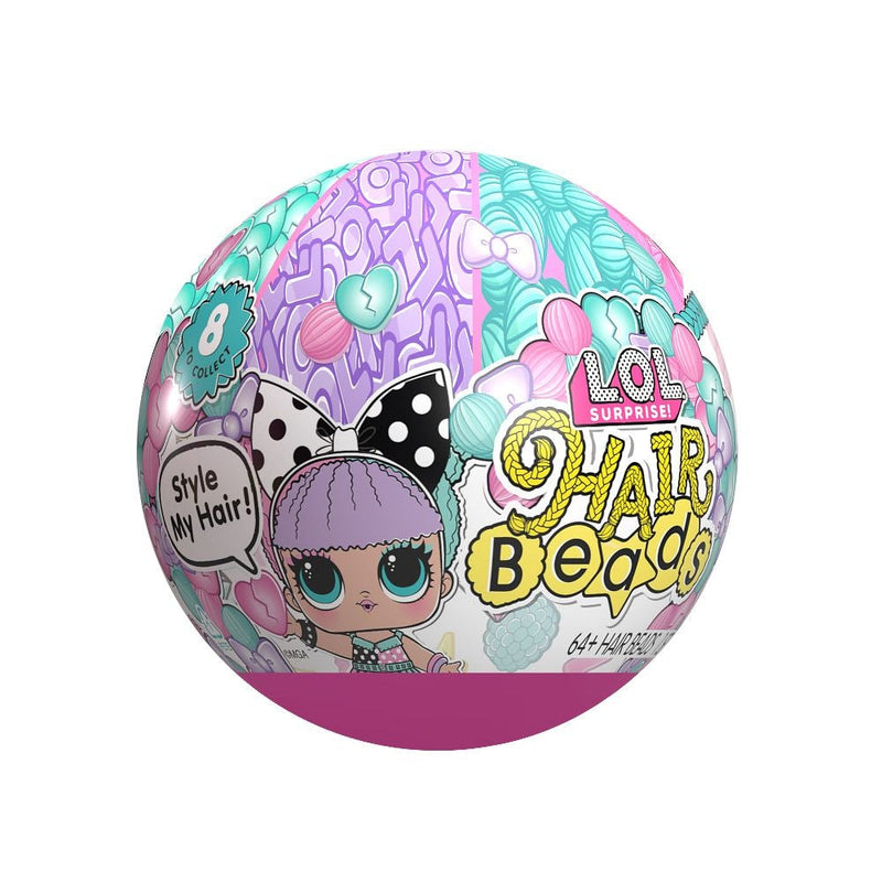 L.O.L. Surprise Hair Beads Tots with 60+ Hair Beads, Collectible Doll, Assorted, Ages 4+ V7