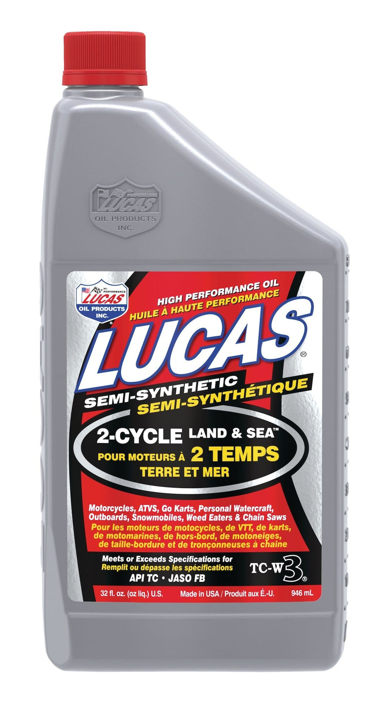 Lucas Oil 2-Stroke Semi-Synthetic Land & Sea Oil, 946-mL W3
