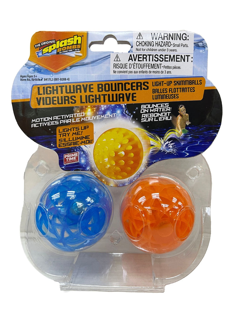 Luminator Light-Up Skim Ball Game, Multi-Coloured, 2-pk, Ages 5+, for Beach/Pool Fun Activities J0