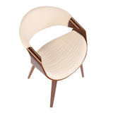 Lumisource Symphony Faux Leather Dining/ Accent Chair, Cream