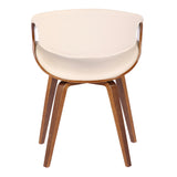 Lumisource Symphony Faux Leather Dining/ Accent Chair, Cream